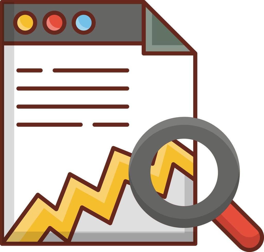 Analyse-Vektor-Illustration auf einem transparenten Hintergrund. Symbole in Premiumqualität. Vektorlinie flaches Farbsymbol für Konzept und Grafikdesign. vektor