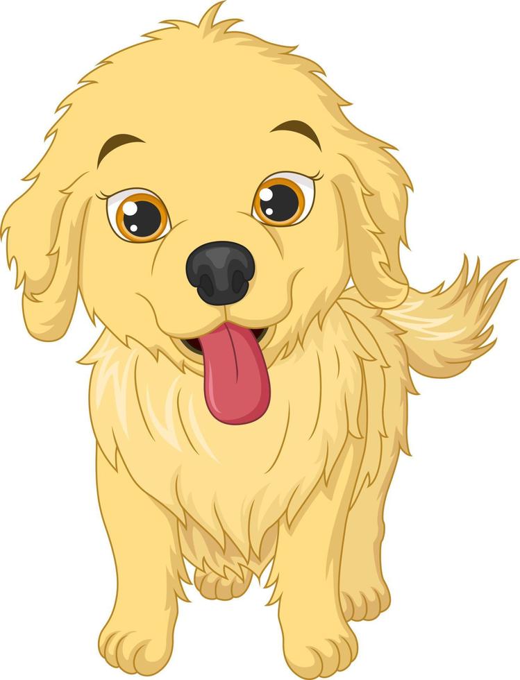 süßer Baby-Hund-Cartoon auf weißem Hintergrund vektor
