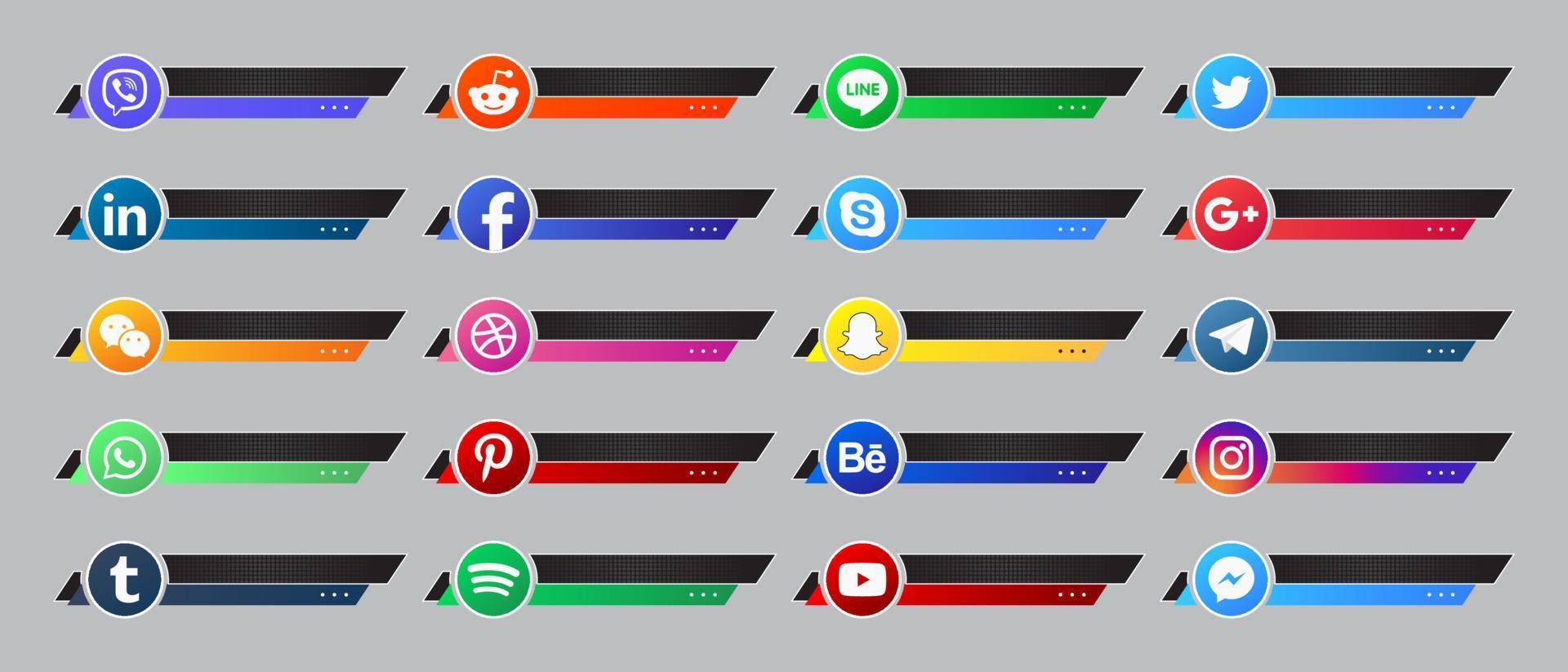 Social-Media-Banner-Vorlagendesign im unteren Drittel. Gestaltungselemente für digitales Business und Networking. Vektor-Illustration vektor