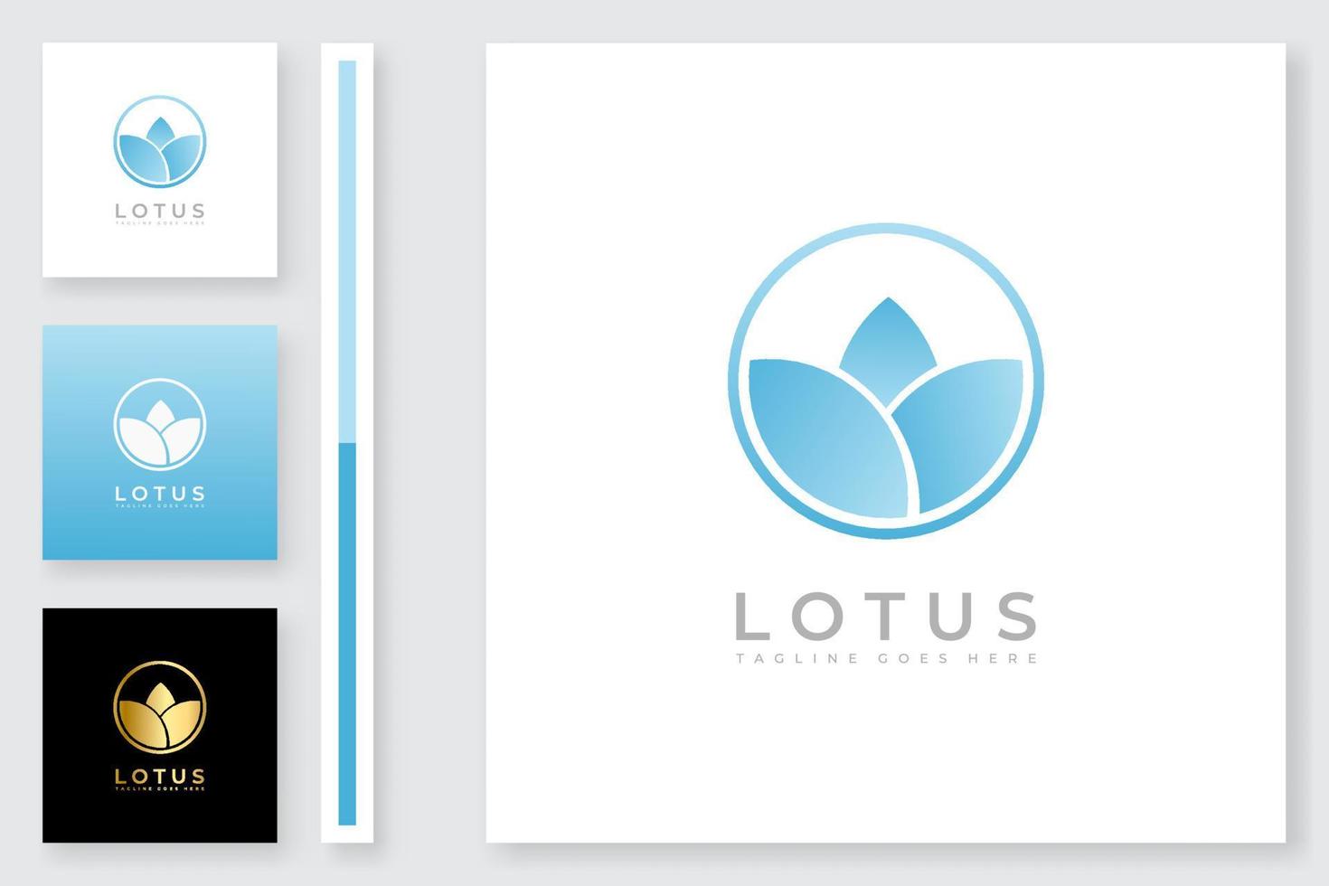 Lotusblume Logo Symbol Vektor Illustration Vorlage