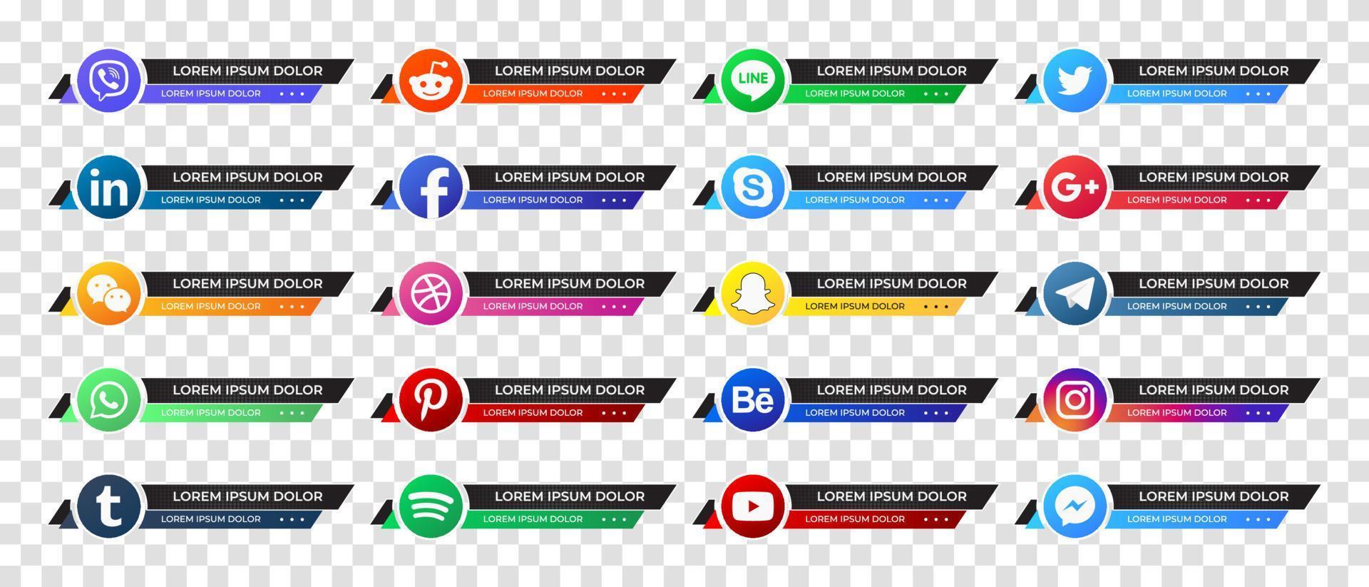 Social Media Web unteres Drittel Banner Template-Design. Vektor-Illustration vektor