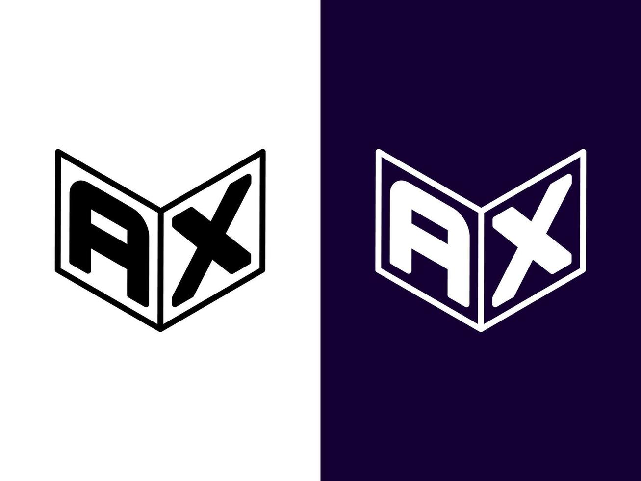 Anfangsbuchstabe Axt minimalistisches und modernes 3D-Logo-Design vektor