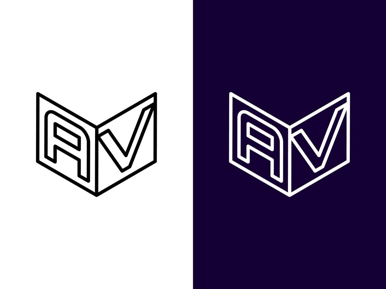 initial bokstav av minimalistisk och modern 3d-logotypdesign vektor