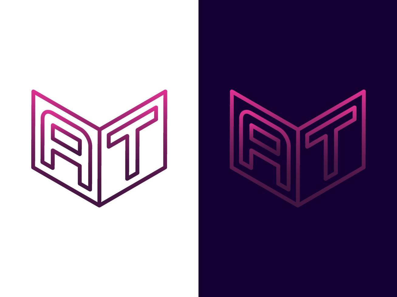 Anfangsbuchstabe bei minimalistischem und modernem 3D-Logo-Design vektor