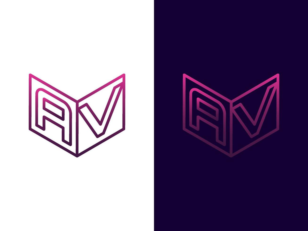 initial bokstav av minimalistisk och modern 3d-logotypdesign vektor
