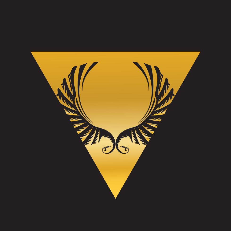vinge logotyp symbol ikon vektor illustration