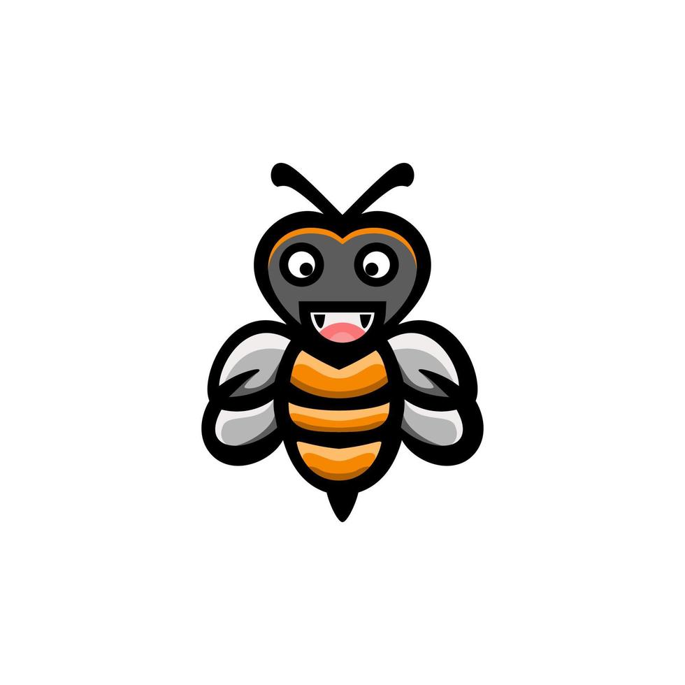 enkel maskot vektor logotyp design av naturlig bee honung