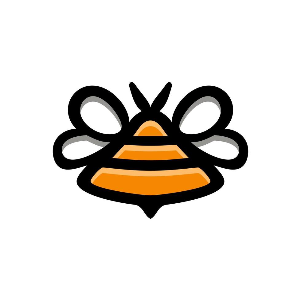 einfaches Maskottchen-Vektor-Logo-Design von natürlichem Bienenhonig vektor