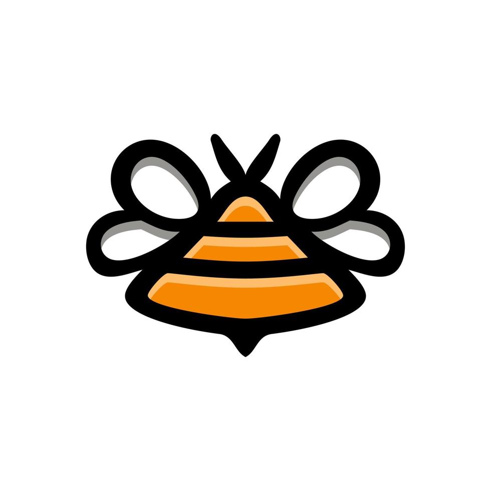 enkel maskot vektor logotyp design av naturlig bee honung