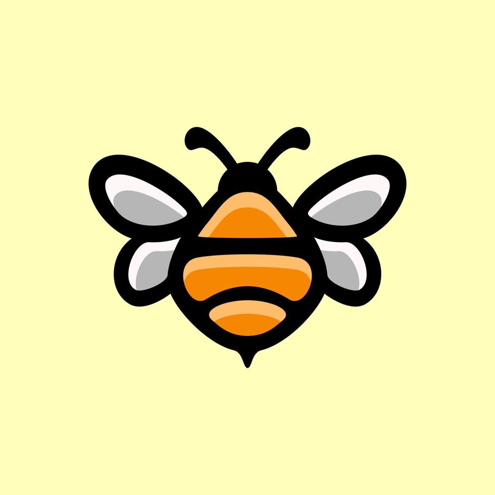 einfaches Maskottchen-Vektor-Logo-Design von natürlichem Bienenhonig vektor