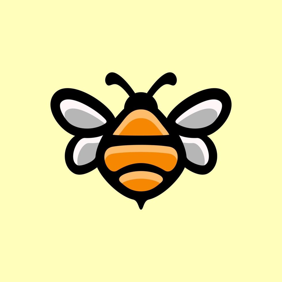 enkel maskot vektor logotyp design av naturlig bee honung