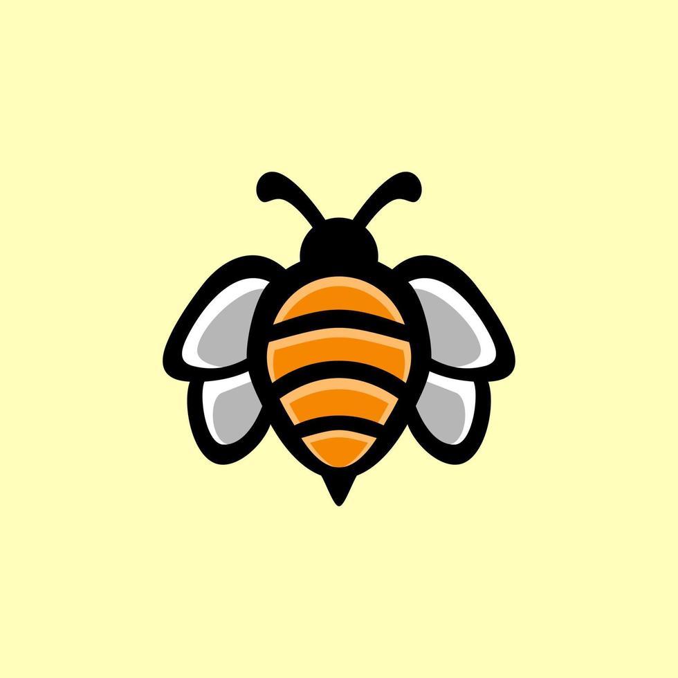 einfaches Maskottchen-Vektor-Logo-Design von natürlichem Bienenhonig vektor