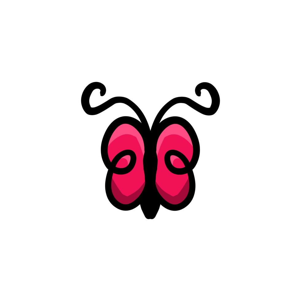 design vektor söta fjärilar för logotyper, t-shirt som du vill, redigerbar.
