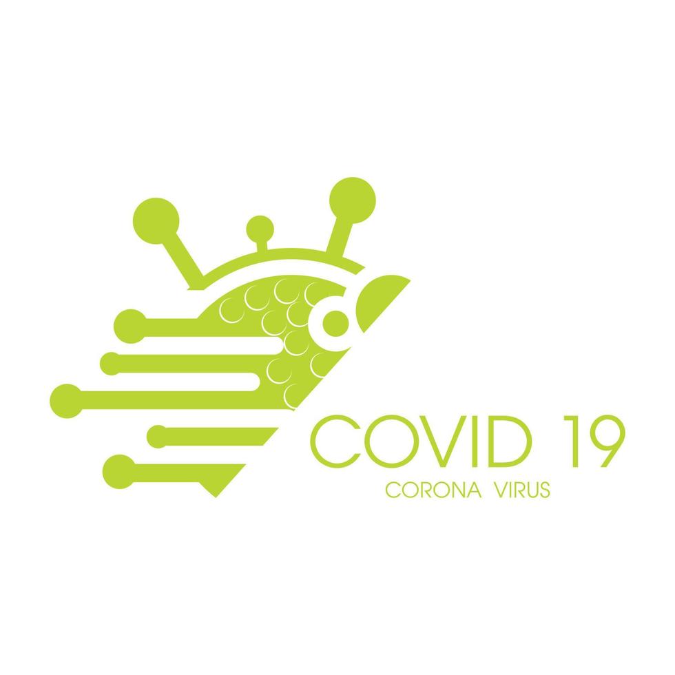 covid-19 coronavirus koncept inskription typografi design logotyp vektor