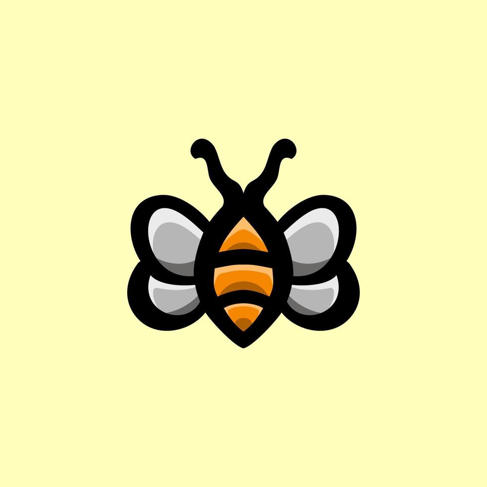 enkel maskot vektor logotyp design av naturlig bee honung