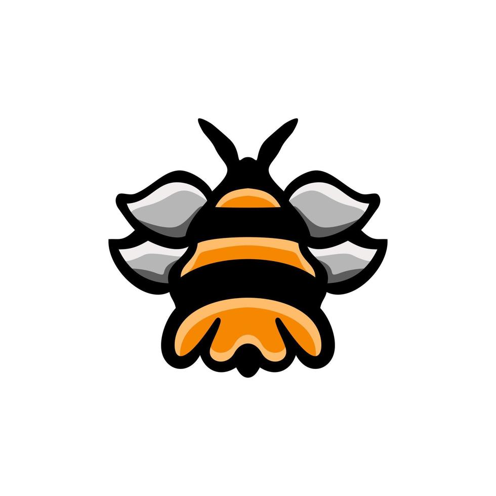 einfaches Maskottchen-Vektor-Logo-Design von natürlichem Bienenhonig vektor