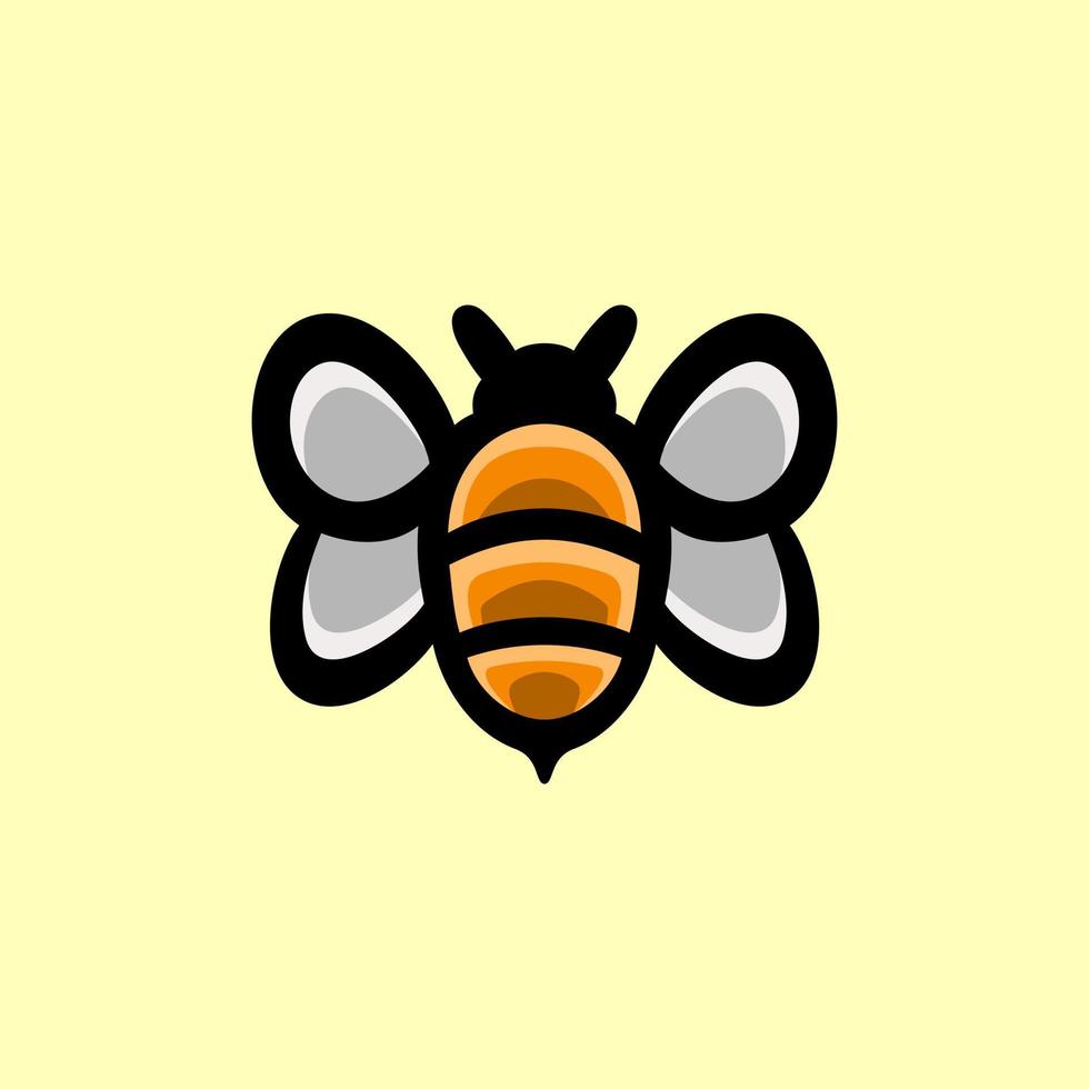einfaches Maskottchen-Vektor-Logo-Design von natürlichem Bienenhonig vektor