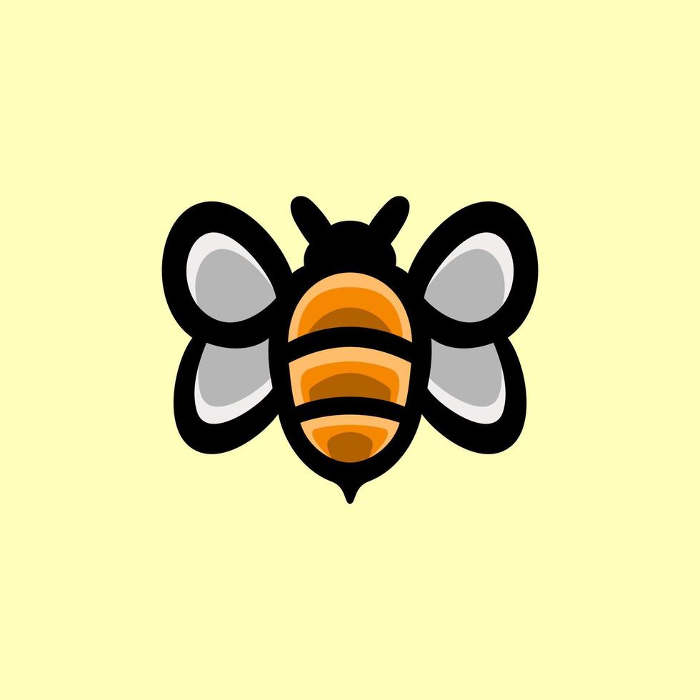 enkel maskot vektor logotyp design av naturlig bee honung