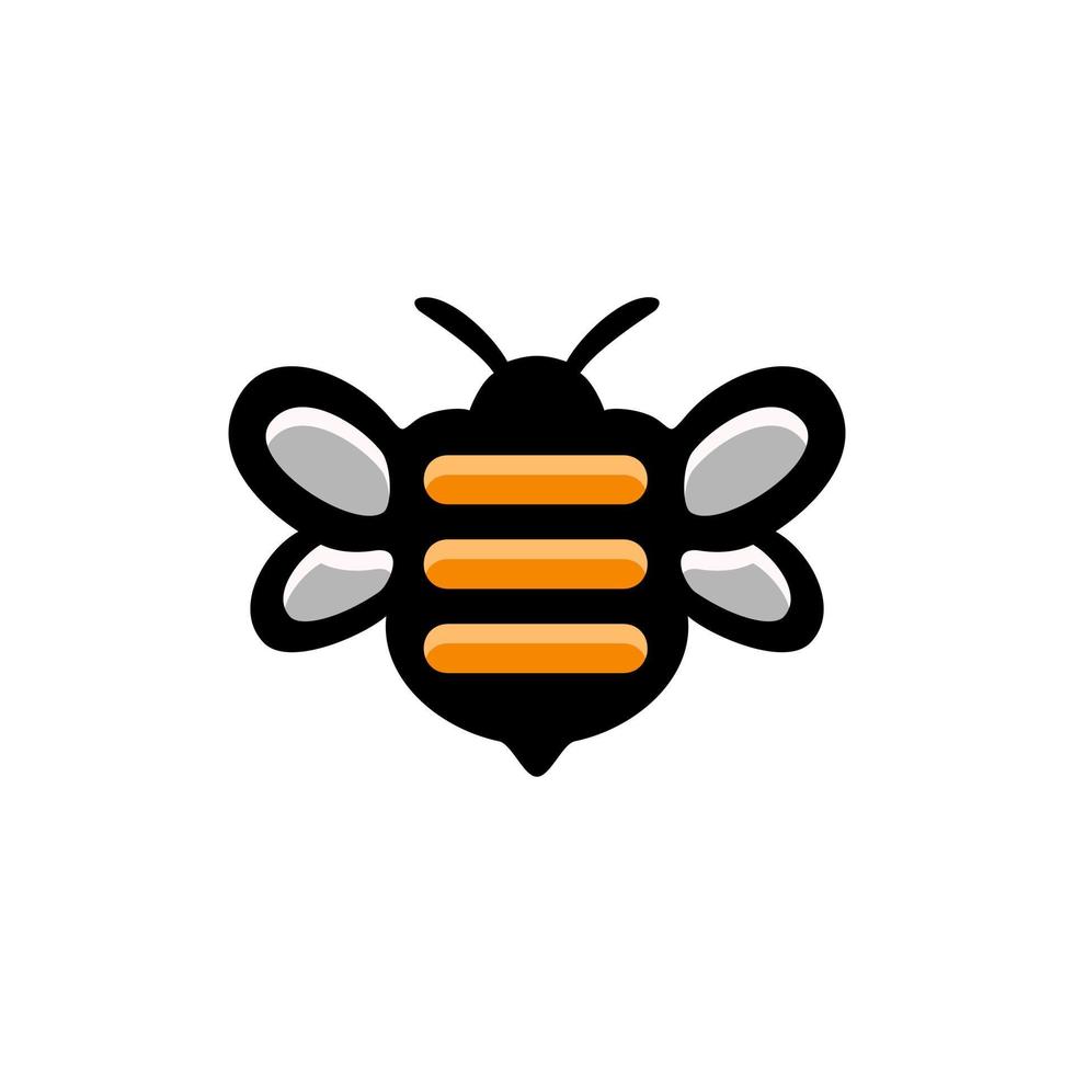 enkel maskot vektor logotyp design av naturlig bee honung