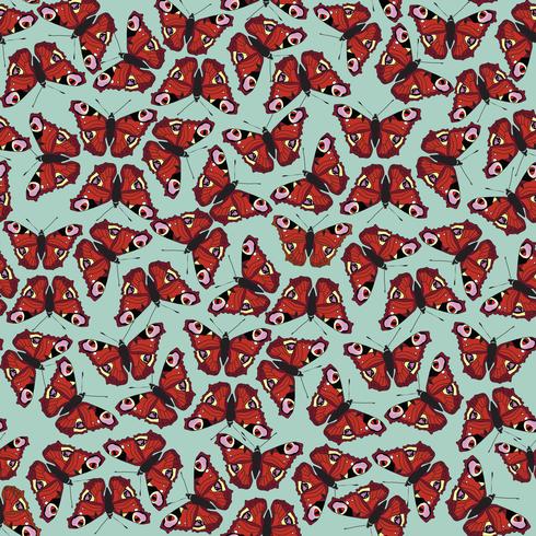 Schmetterling nahtlose Muster. Sommerurlaub Tierwelt Hintergrund. vektor