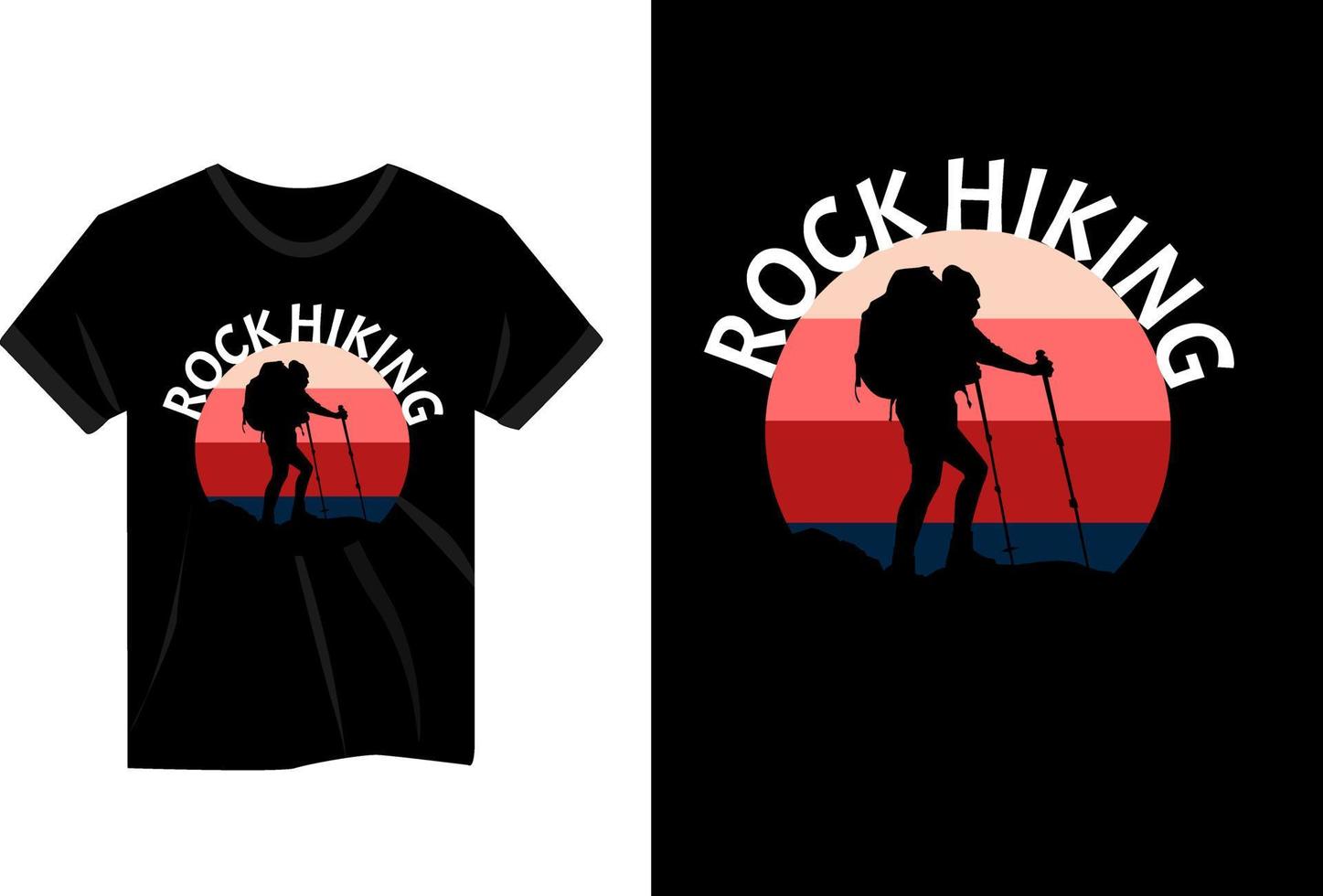 rock vandring retro t-shirt design vektor