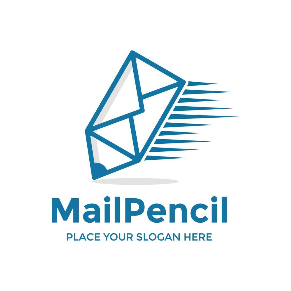 E-Mail-Bleistift-Vektor-Logo-Vorlage. Dieses Design verwendet ein Umschlagsymbol. geschäftstauglich. vektor