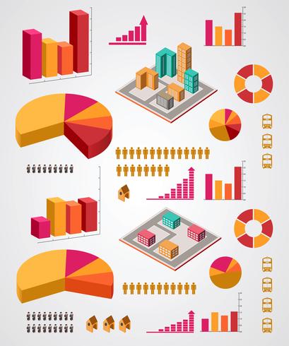 Vektorsatz Infografiken Elemente vektor