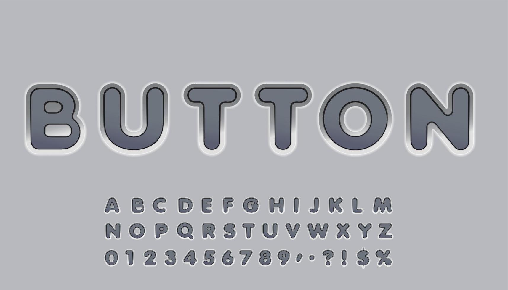 uppsättning knapp stil bokstäver. typografi design.eps10 vektor. vektor