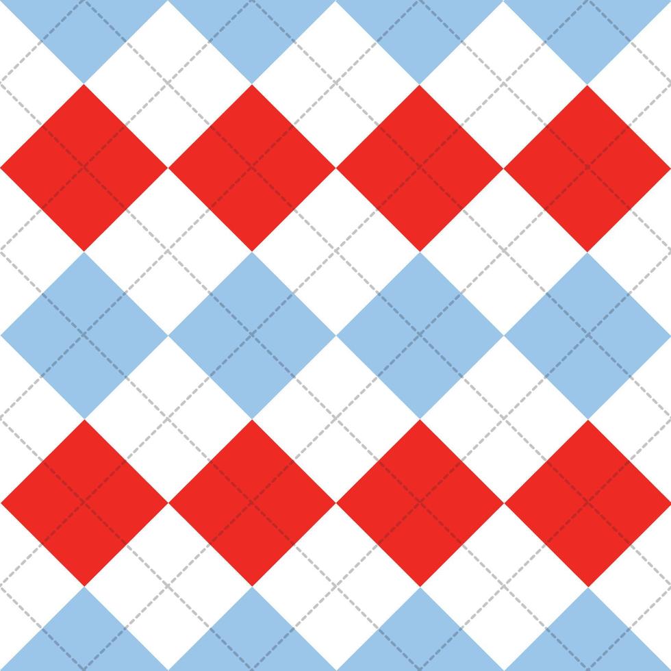 linjer prickar blå lugn röd vit diamant bakgrund vektor