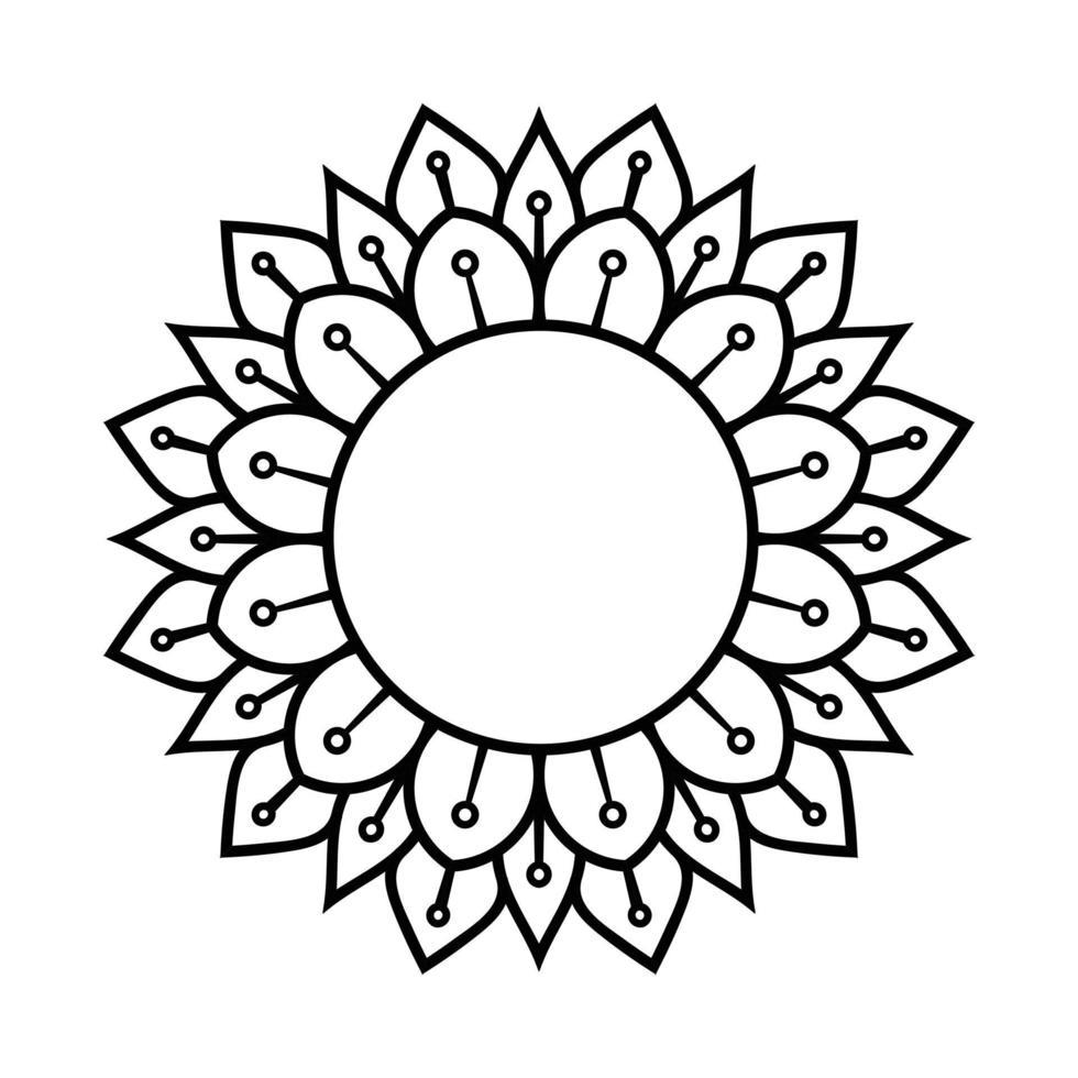 blomma mandala målarbok vektor