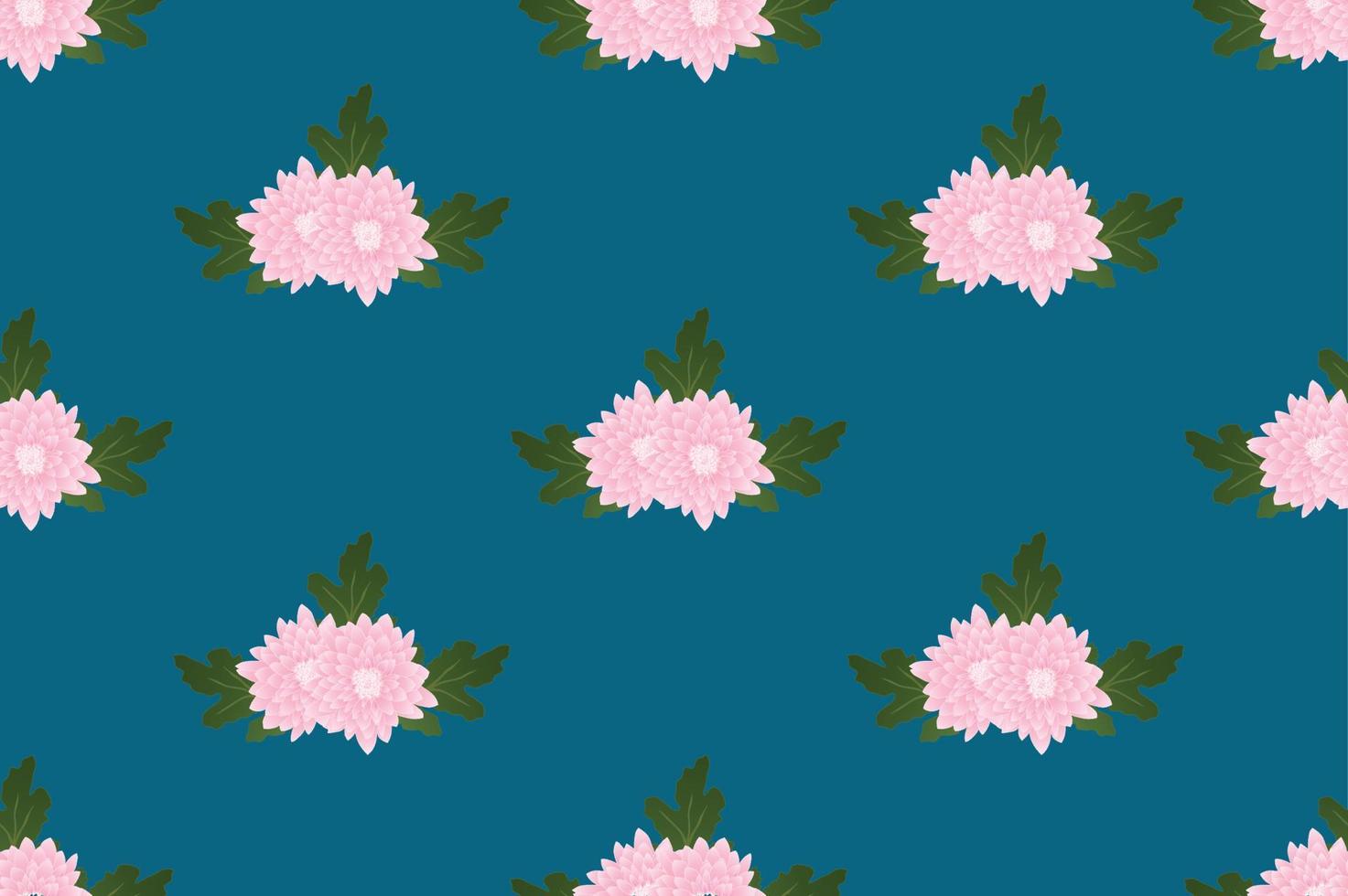 rosa krysantemum på indigo blå bakgrund vektor