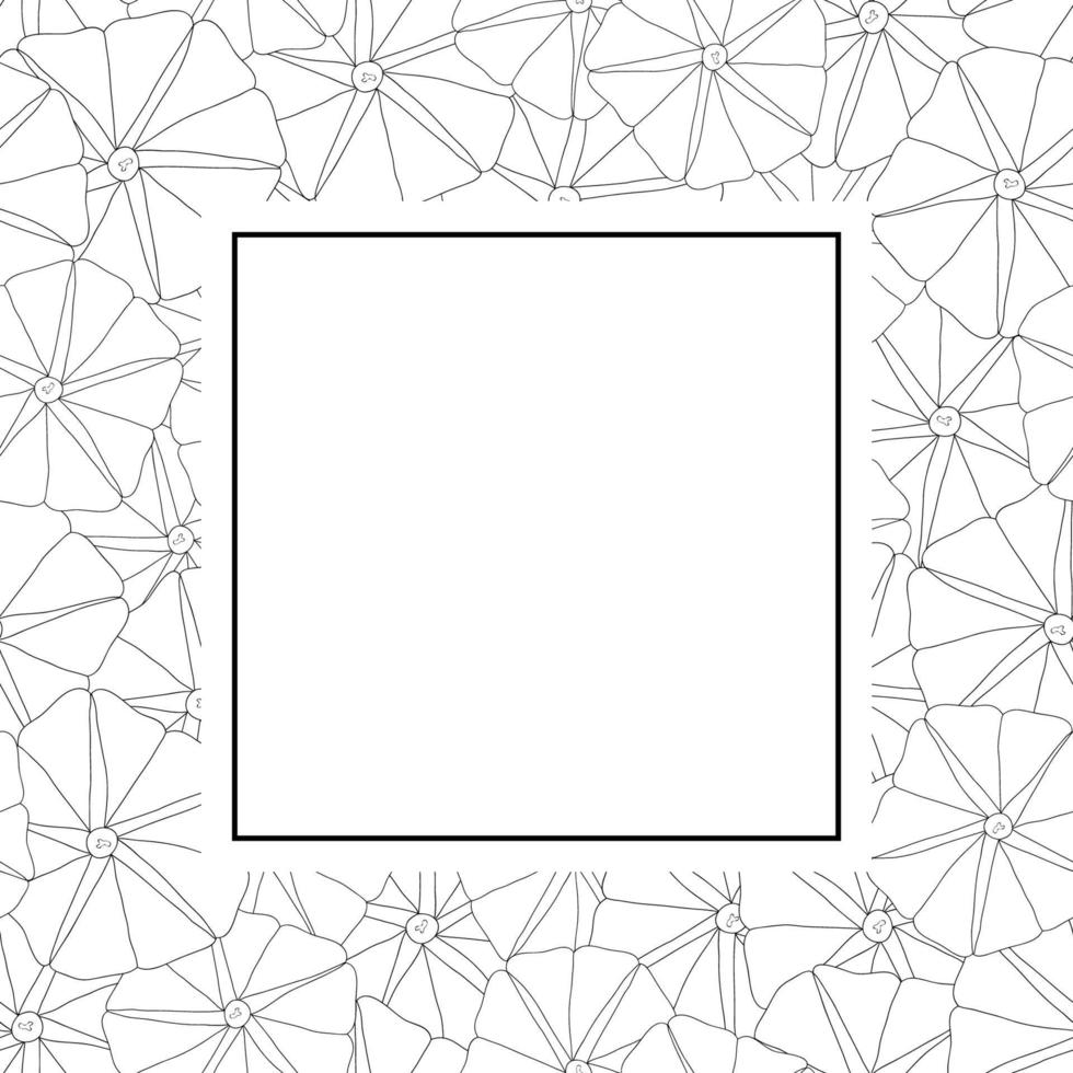 Morgenruhm-Blumenumriss-Bannerkarte vektor