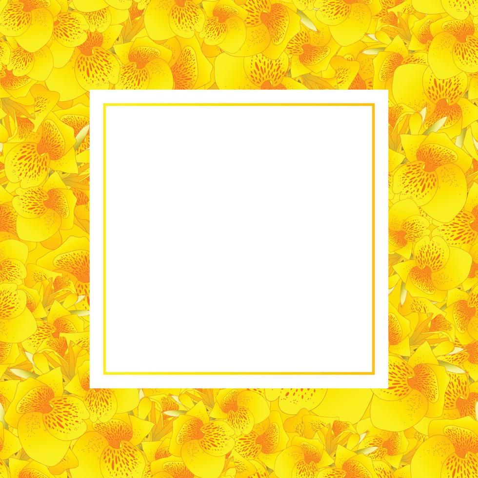 gelbe Canna-Lilie-Bannerkarte vektor