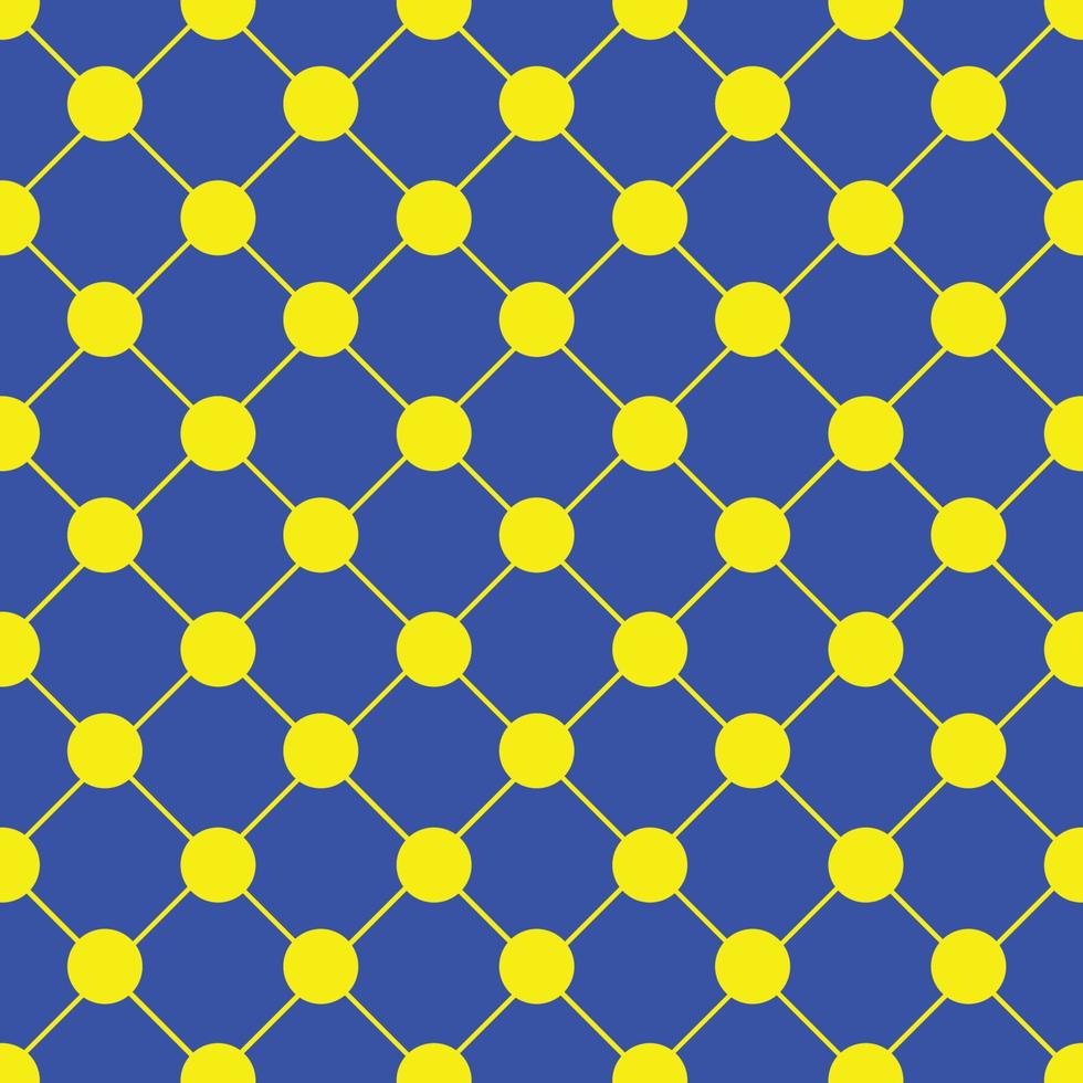 gul prickiga schackbräde rutnät blå bakgrund vektor
