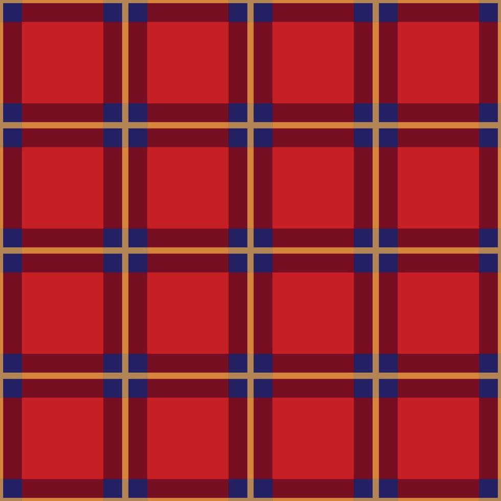 roter blauer gelber Tartan nahtloser Hintergrund vektor