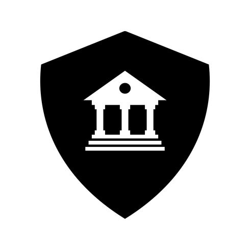 Sicherheitssymbol-Schwarze Ikone vektor