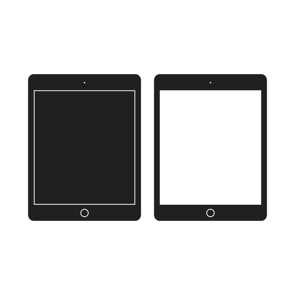 Tablet-Symbol-Vektor-Illustration. mobiles flaches Zeichen. vektor