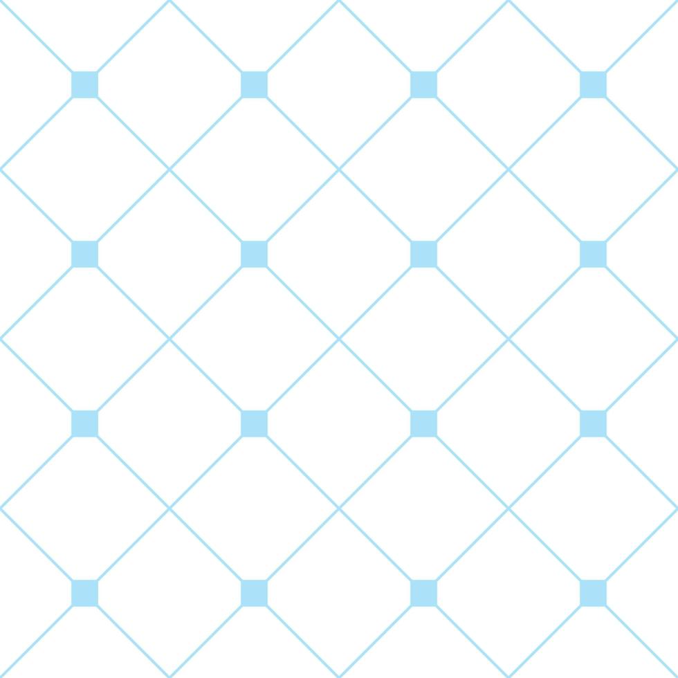 hellblauer quadratischer Diamantraster weißer Hintergrund. klassischer minimaler Musterbeschaffenheitshintergrund. vektor