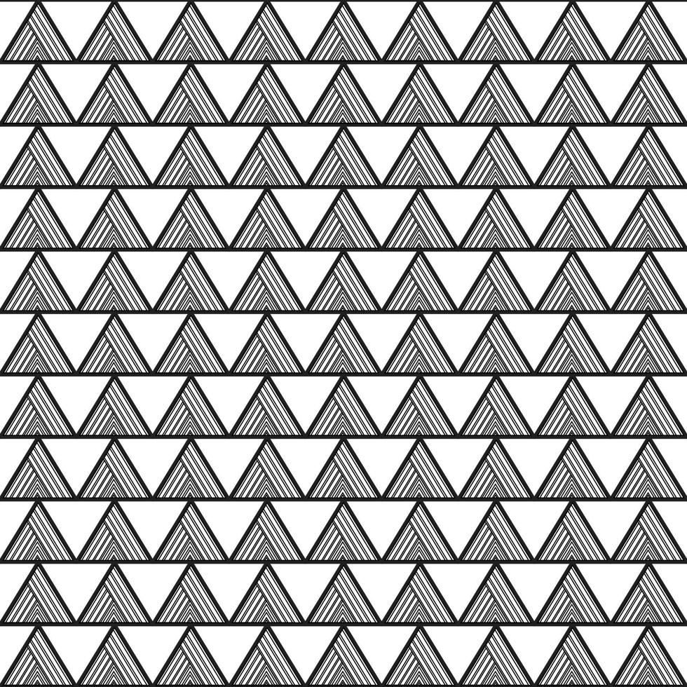 schwarzes Dreieck aztekisch nahtlos auf weißem Hintergrund. Vektor-Illustration vektor
