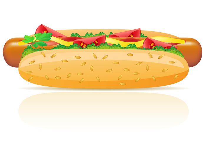 Hotdog-Vektor-Illustration vektor