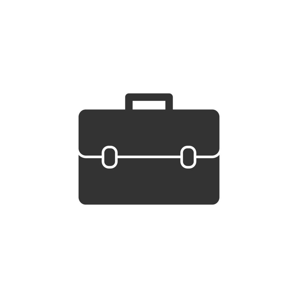 Koffer festes Symbol vektor
