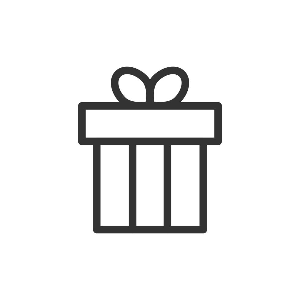 Geschenkbox Symbol Leitung isoliert auf weißem Hintergrund. Vektor-eps10 vektor