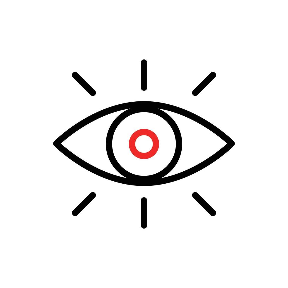 Single Vision-Symbol mit Linienstil. vektor