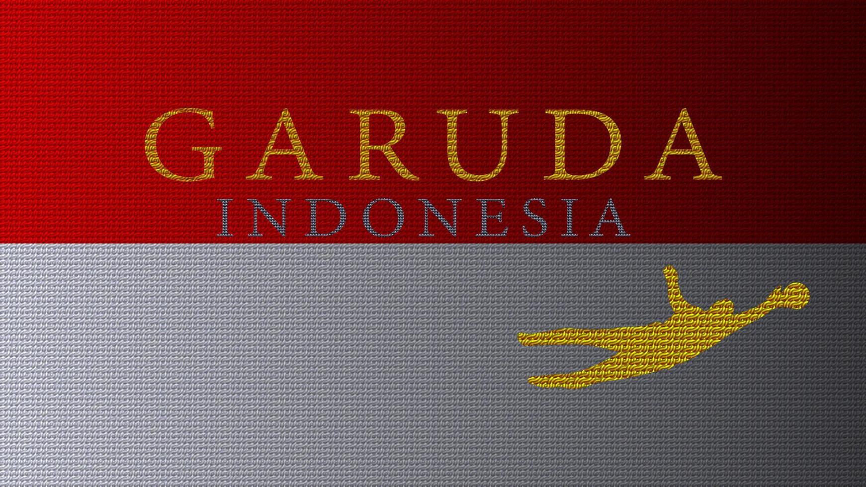 Indonesien Nationalflagge Stoff gestrickt vektor