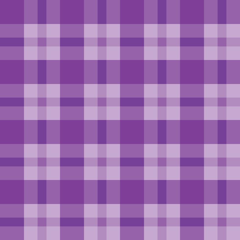 lila nahtloses Muster Tuch Grafik einfaches quadratisches Tartanmuster vektor