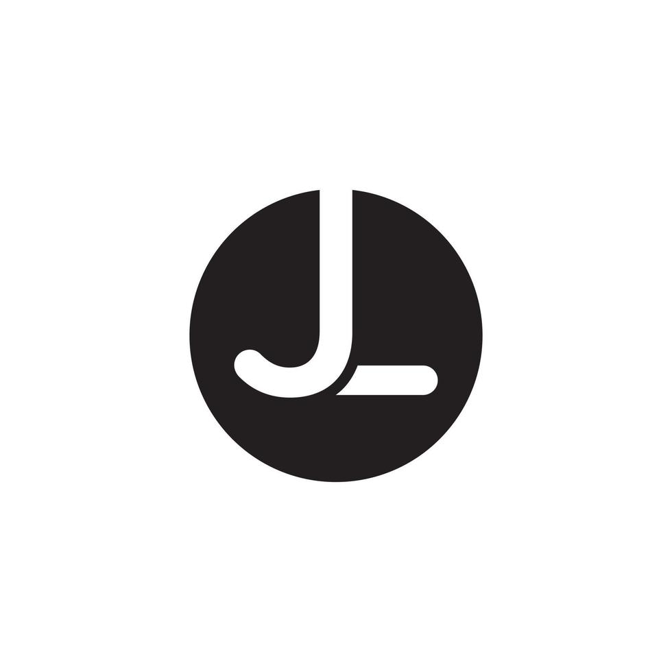 cirkel jl logotyp design vektor illustration.