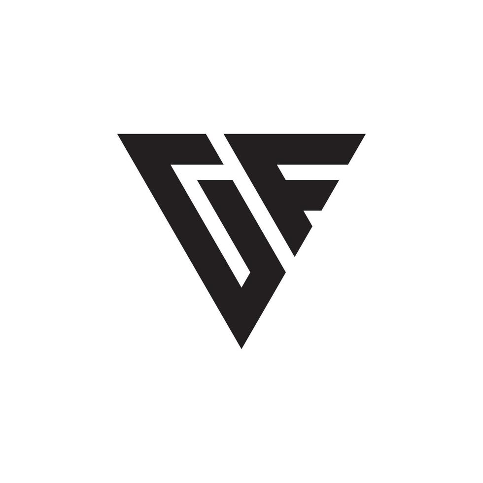 triangel bokstav gf logotyp designkoncept. vektor illustration.