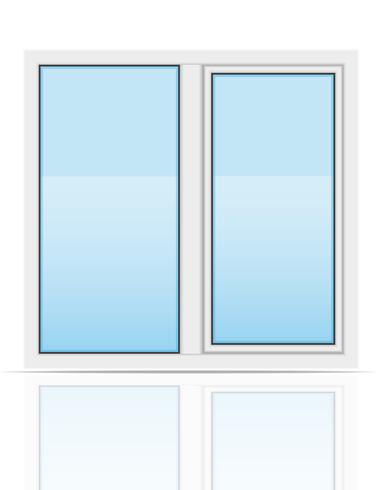 Transparente Fensteransicht aus Kunststoff im Freien Vektor-Illustration vektor
