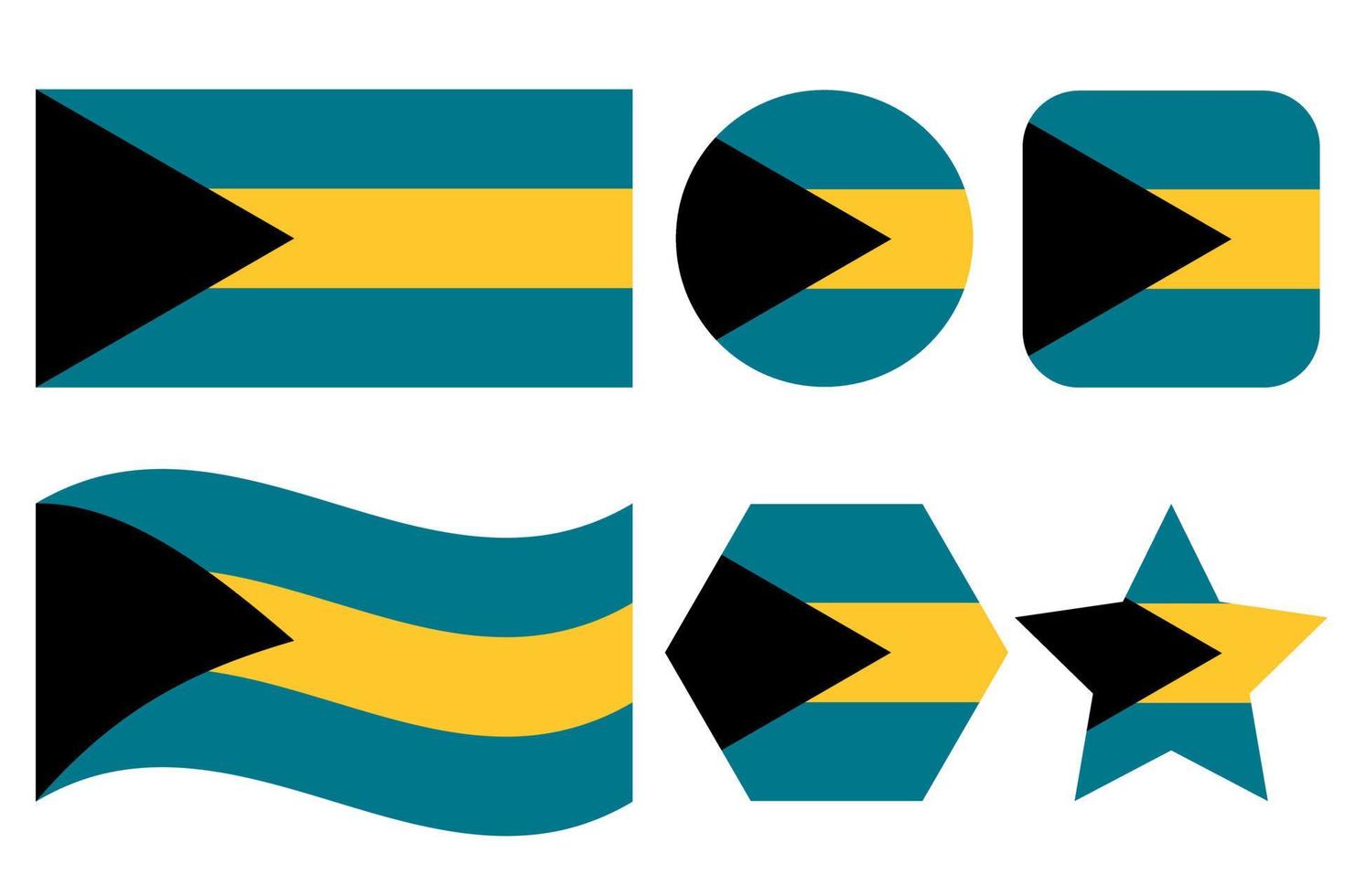 Bahamas-Flagge einfache Illustration für Unabhängigkeitstag oder Wahl vektor