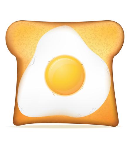 toast med ägg vektor illustration